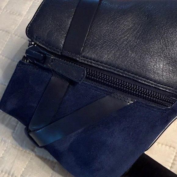 Cole Haan Grand OS Signature Suede & Leather Navy Ankle Boots - Picture 14 of 15